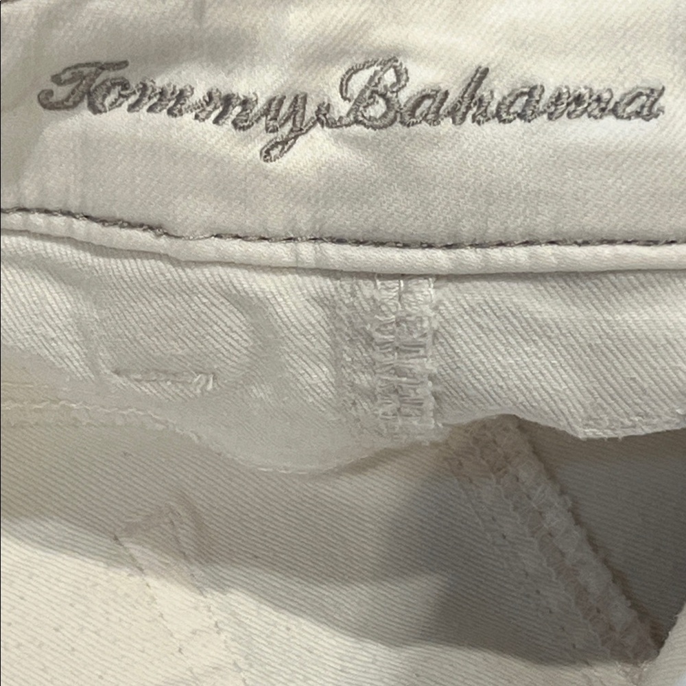 Tommy Bahama White Ella Twill Mini Jean/Denim Skirt Size 12 - Picture 8 of 16